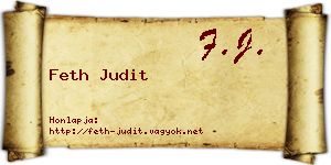 Feth Judit névjegykártya